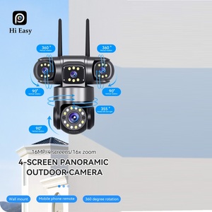 <strong>HI</strong> Easy 4 Lens Camara 16X ZOOM Bidirectional Voice Dual-light Source Wifi 360PIR Humanoid Tracking Wireless Network <strong>Camera</strong> - Product Image 2