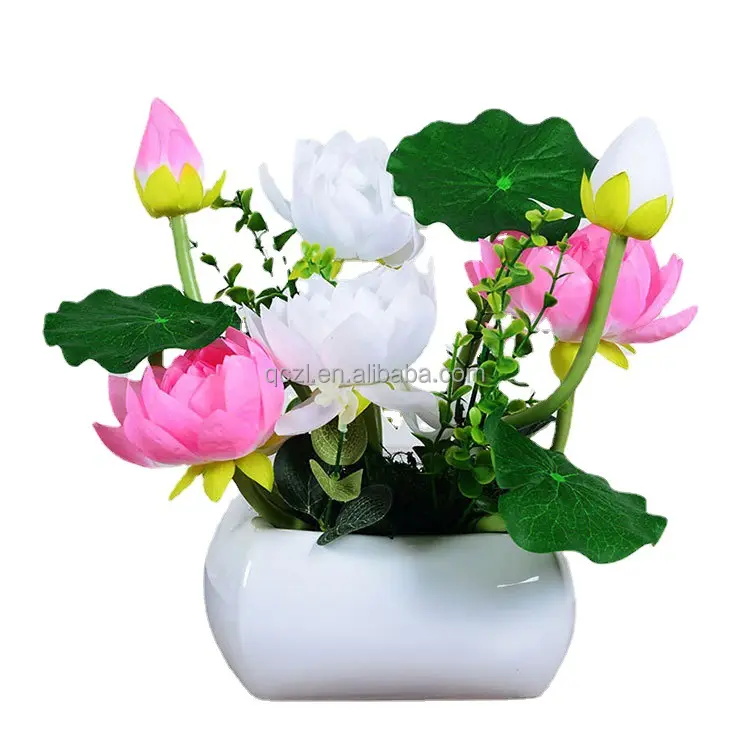 Lotus artificial realista tática, flor para decoração interna e externa de festas e escritórios em casa