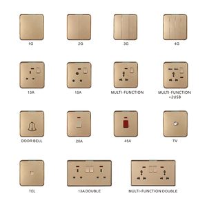 ABUK İngiltere/ab standart duvar basma düğmesi ışık anahtarı 16A PC elektrik elektrik prizleri ve çocuk koruma ile anahtarları - Product Image 1