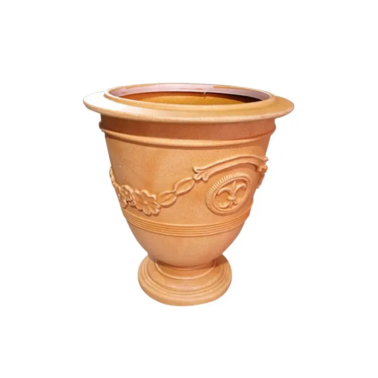 Vaso grande para plantas, plantadores de jardim ao ar livre, vaso de plástico para berçário, estilo copo alto