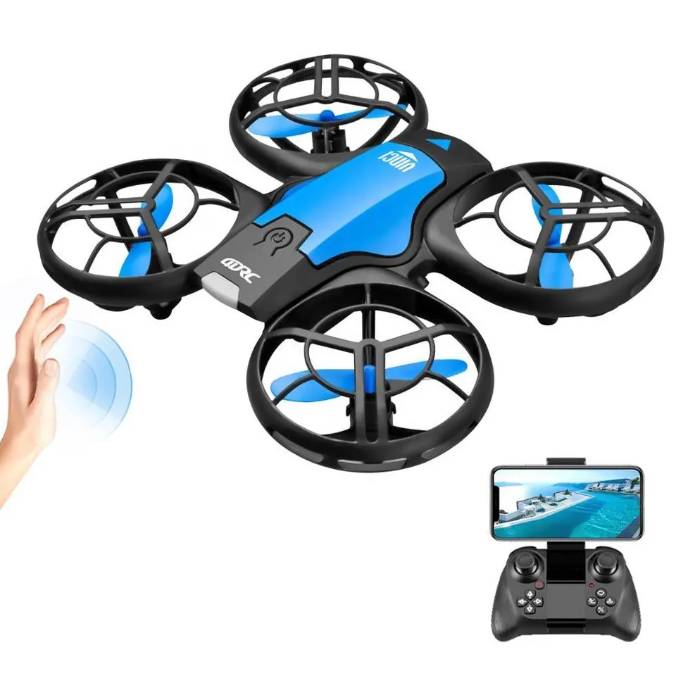 Hotsale gesto telecomando elicottero a induzione giocattolo spinner volante quadcopter rc mini drone con fotocamera HD e wifi, LED