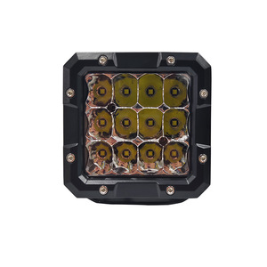 ระบบไฟส่องสว่างอัตโนมัติ60W 6000K กันน้ำไฟลูกบาศก์ LED 4นิ้วสำหรับขับขี่ออฟโรด