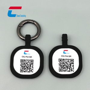 Programable impermeable RFID NFC silicona PET Collar KeychainTag con código QR variable para perros y gatos - Product Image 3