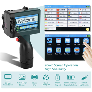 Tragbarer Hand-Tinten strahl drucker Smart Coder Karton Druckmaschine Uhrzeit Datum Handheld Chargen code Drucker Drucker pistole - Product Image 4