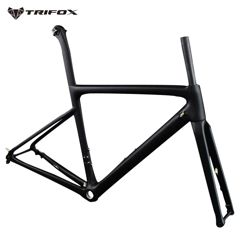 TRIFOX Superlight 700 x 25C freno a disco in carbonio telaio bici da strada nero UD bicicletta fai da te bici da corsa 56 / 58 cm telaio bici da strada