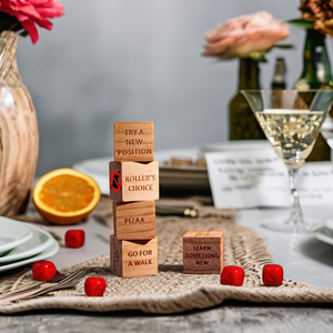 Paare Spiele Benutzer definierte hölzerne Entscheidung würfel Romantische Sexspielzeug kiste für Männer Set Datum Nacht Tablett für Paare Geschenke <span class=keywords><strong>Sex</strong></span> Würfel - Product Image 3