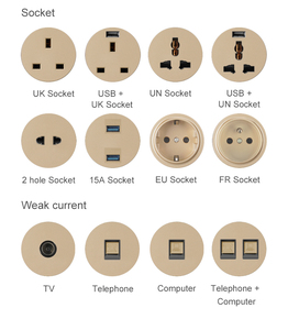 Multifunction Decor British US German Wall Socket Multi <strong>Power</strong> Strip Eu Universal Outlet Plug Socket