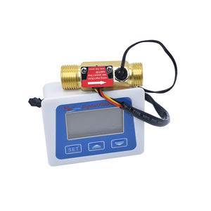 Medidor de flujo de agua digital LCD con pantalla de temperatura Totalizador de sensor de flujo de interfaz G1/2 "con función de grabación de tiempo - Product Image 3