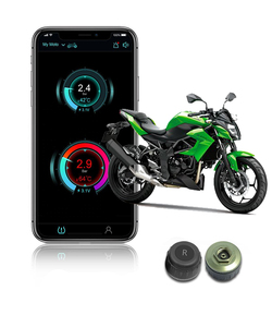 電話アプリディスプレイオートバイBLETpms2センサータイヤ空気圧温度アラームタイヤ監視システムバイクブルートゥースTPMS - Product Image 1