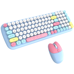 GEEZER Teclado inalámbrico Combo de ratón con teclado inalámbrico Bluetooth Juego de ratón Computadora Tableta Laptop Oficina - Product Image 1