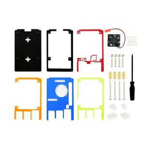 Raspberry Pi generazione 4 B arcobaleno/guscio acrilico bianco e nero con ventola di raffreddamento per un aspetto bellissimo e connessione esterna - Product Image 4