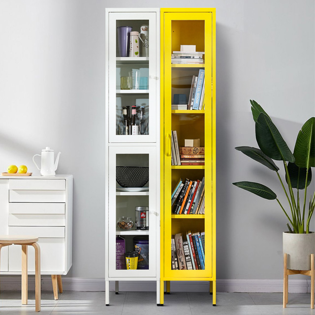 good quality steel material KD Home furniture household bookcase metal crevice storage cabinet for home and office use