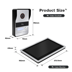 Easy <strong>Install</strong> Full Duplex Video DoorPhone New Design Waterproof IP65 <strong>Intercom</strong> Door Entry <strong>System</strong> for Different Countries - Product Image 3