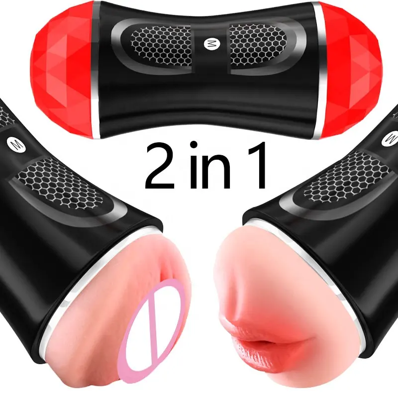 2 en 1 masturbador masculino vibrador belleza coño juguetes sexuales suave Vagina hombre Manual avión taza de masturbación Oral