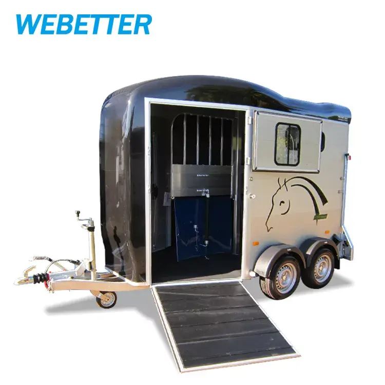 Webest – remorque de charge d'angle Standard australienne, Transport de flotteur de cheval, remorque de cheval 2 à vendre