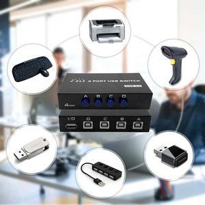 SYONGプリンタースイッチ4ポートUSB2.0手動プリンタースキャナー共有スイッチハブ4PC-1スプリッターアダプター4パックUSBA-B - Product Image 6