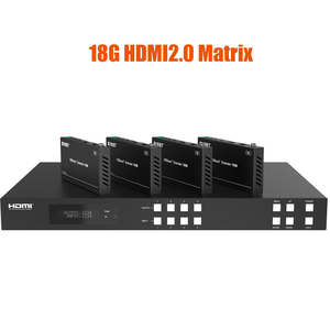 受信機を使用したcat5e cat6hdmiマトリックスダウンスケーリングによる18Gbps4x4HDMIマトリックススイッチャーエクステンダー - Product Image 3