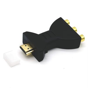 HDMI a AV chapado en oro compatible con HDMI macho a 3 RGB RCA adaptador de Audio y vídeo conector convertidor de componentes AV para HDTV DVD