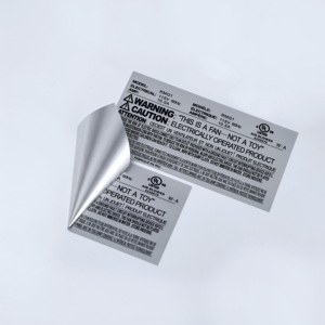 UL-PGDQ2Authorized認証、耐熱性280 ℃ 、防水シルバーPETラベルネムプレートステッカーカスタマイズ - Product Image 3