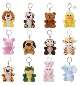 Özel tasarım hayvan şekli anahtarlık oyuncak yeni tasarım çeşitli mini anahtarlık oyuncak ayı yumuşak oyuncaklar peluş anahtarlık - Product Image 3