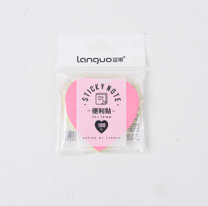 Notas adhesivas en forma de corazón multicolor con logotipo personalizado, libretas de papel creativas de 100 páginas - Product Image 3