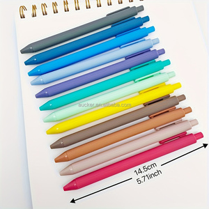 Cute Macaron Estilo Gel Ink Canetas Estética Canetas Retrátil 0.5mm Black Ink Pastel Confortável Canetas de Escrita Suave - Product Image 3