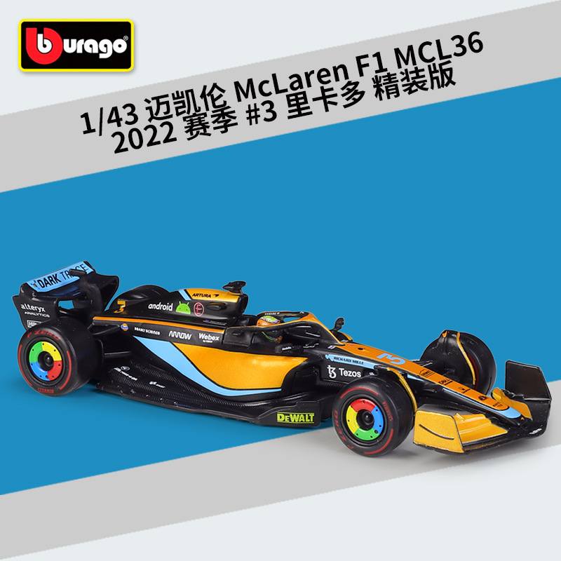 #38064 tapa dura mclaren mcl36#Temporada 2022 de Ricardo 3
