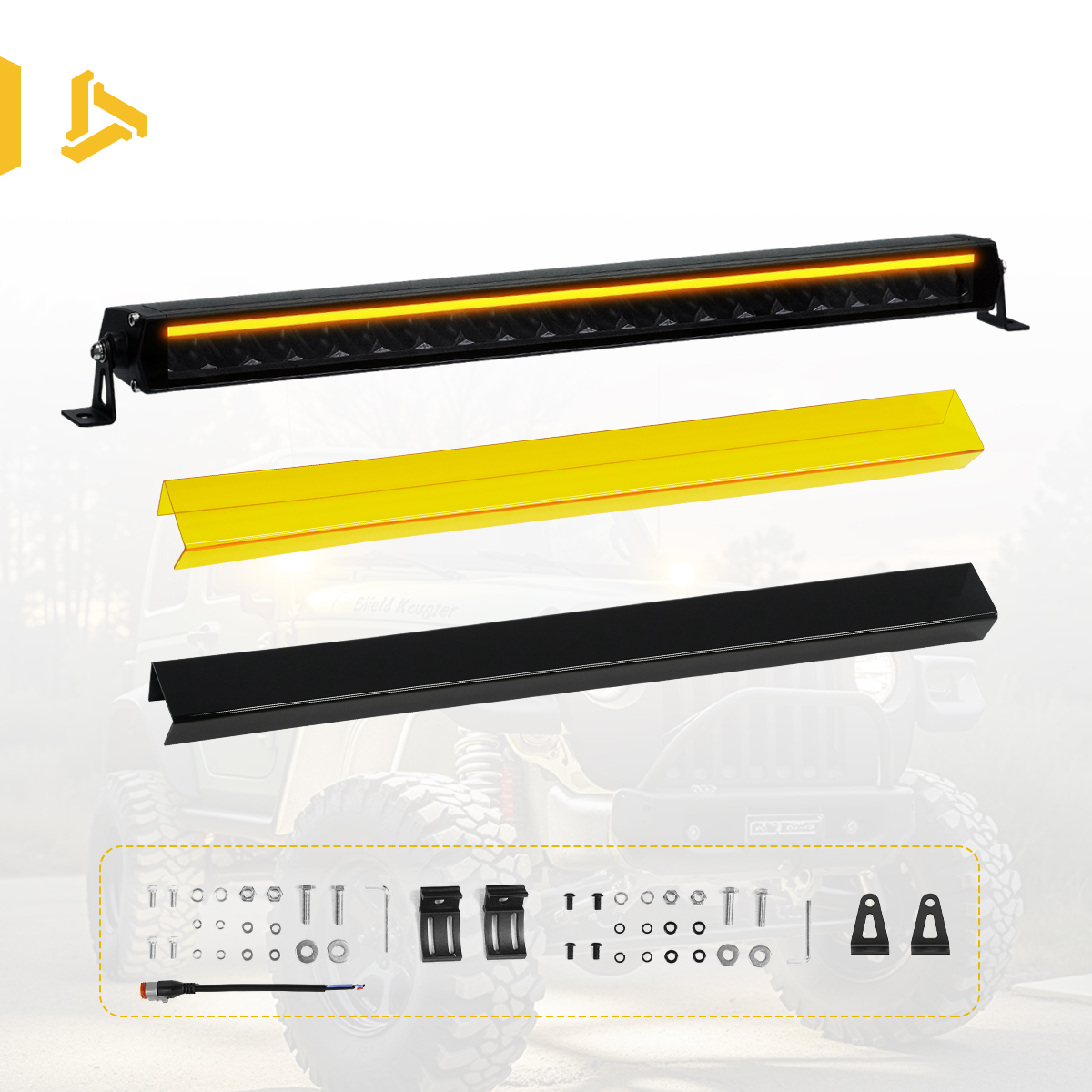 Kit de barre lumineuse (couvercle jaune + couvercle noir)