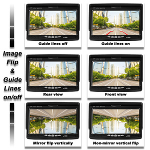 7 Inch TFT LCD Car <strong>Monitor</strong> - HD Waterproof Backup Camera System with IR Night Vision for Trucks, DVD/STB/Video Equipment - Product Image 3