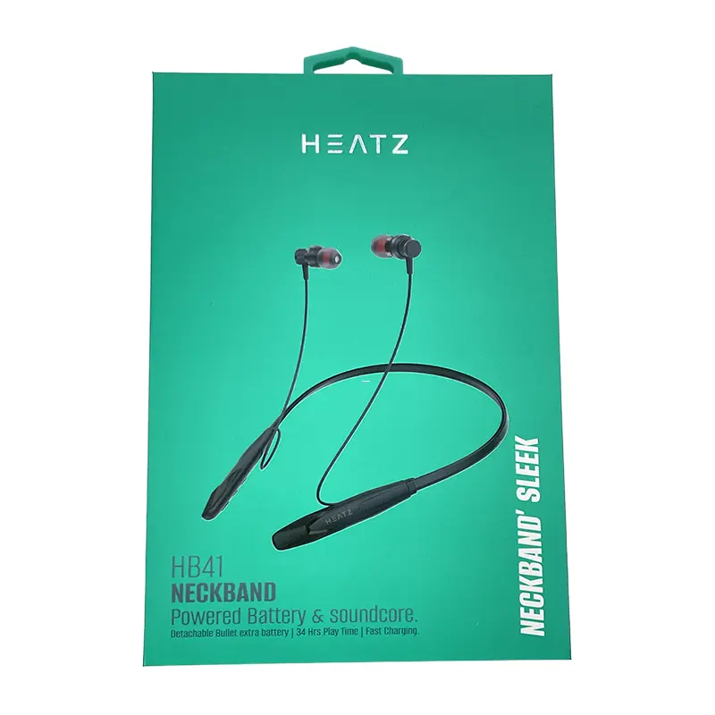 HEATZ NECKBAND'JUMBO Auriculares Inalámbricos con Batería Jumbo y Soundcore Bass Playable, 150 Horas de Cancelación de Ruido,