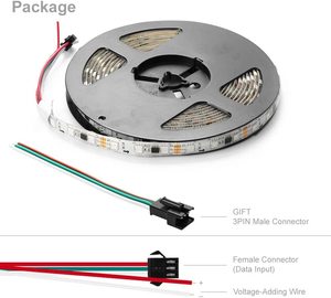 Magic <strong>LED</strong> Strip 12V WS2811 5m 30 48 60 96 144 <strong>Leds</strong> Per Meter SMD <strong>5050RGB</strong> Addressable Programmable <strong>Led</strong> Pixel Strip Light - Product Image 5