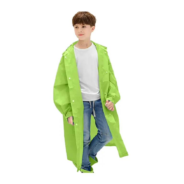 EVA manteau de pluie fabricant personnalisé coloré poncho à capuche enfants poncho imperméable pour enfants randonnée camping
