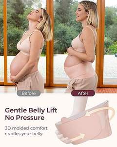 Vente flash : Bande de soutien abdominale de maternité invisible, réglable, légère, respirante, en spandex et nylon, avec logo personnalisé, soutien dorsal - Product Image 5
