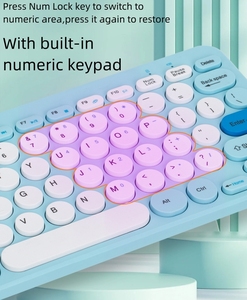 Venta caliente 78-Key ABS Mini elegante Gaming Keyboard Mouse Combo 2,4G Wireless USB Compatible All Windows Desktop English - Product Image 5