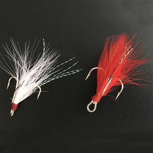 Bucktail Teaser Various Sizes Fishing Treble <strong>Hook</strong> Feather Assist <strong>Hook</strong> Lead Material Saltwater River Lake Fishing Shark Target - Product Image 5