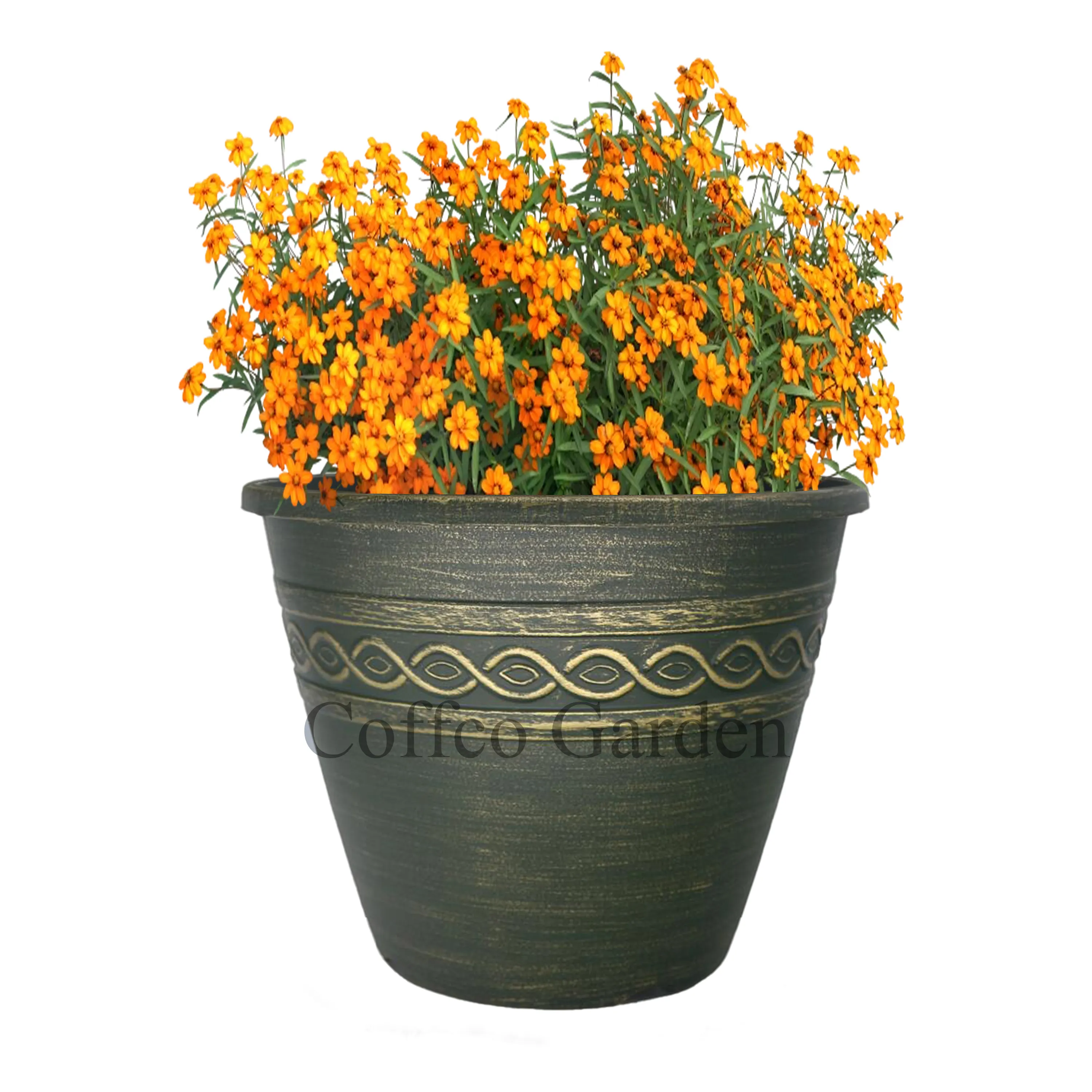 Coffco Eye Pattern Bassin Planter Pot de fleurs en plastique Fournitures de jardin, pour les plantes d'intérieur et d'extérieur