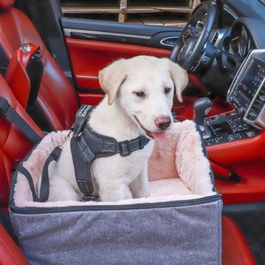 Pet ayrılabilir yıkanabilir su geçirmez çizilmeye dayanıklı yumuşak köpek güvenlik araba seyahat yatağı yükseltici koltuk arka ve ön koltuk için - Product Image 2