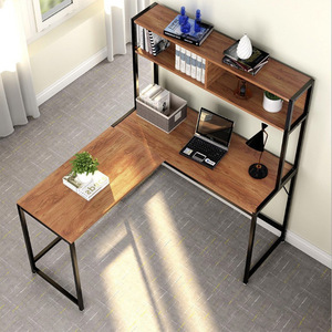 Multifunction Workstation Laptop PC <strong>Table</strong> New <strong>Computer</strong> Desk with Shelf Storage Bookcase and Frame - Product Image 1