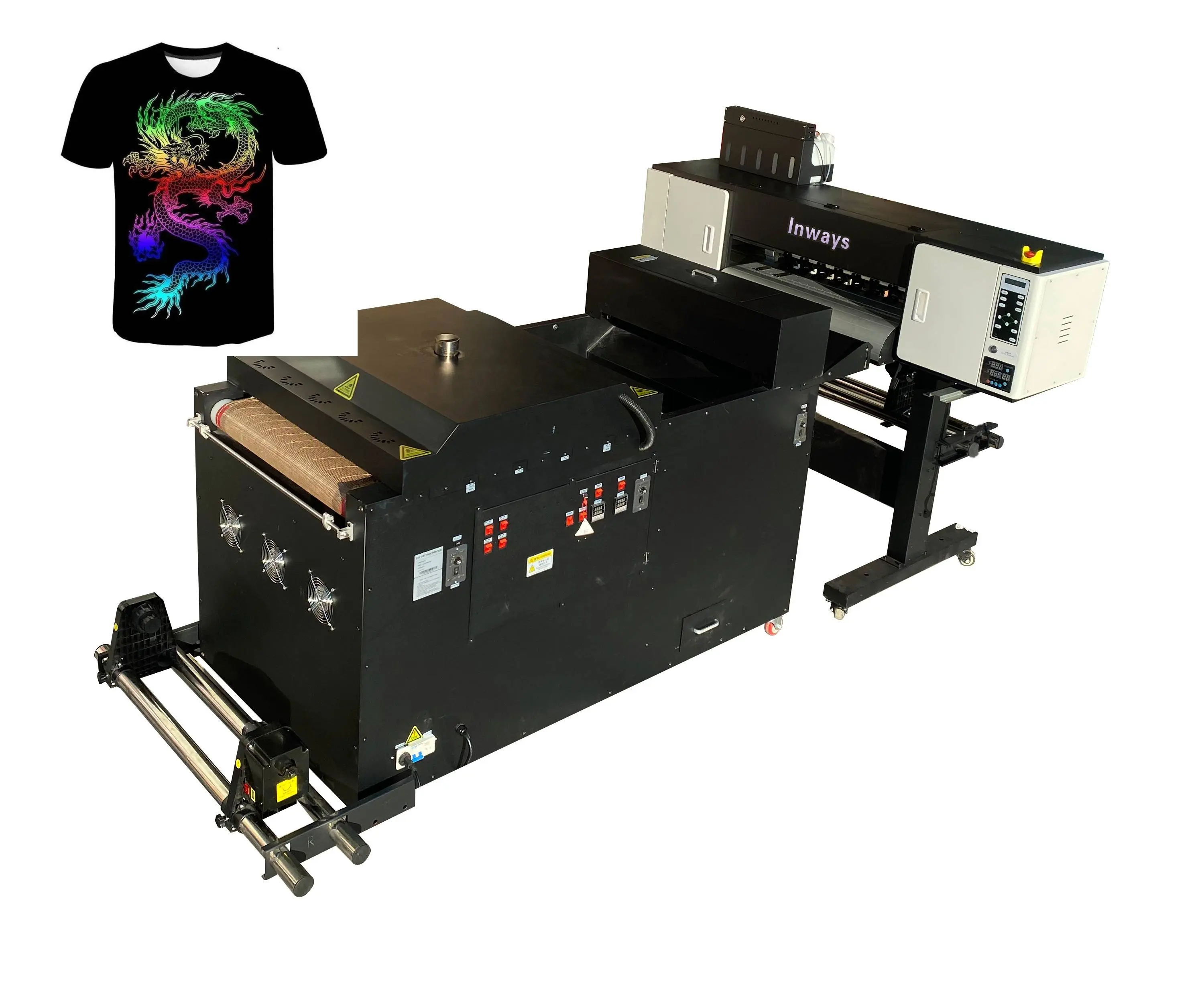 60cm PET 필름 T 셔츠 섬유 인쇄기 A3 디지털 DTF 인쇄 열 프레스 DTG 프린터 오프셋