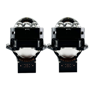Süper parlak 80w Led kare Lens projektör 3 inç Bi Led projektör Lens lazer Bi led projektör sarı ışık sis farları - Product Image 3