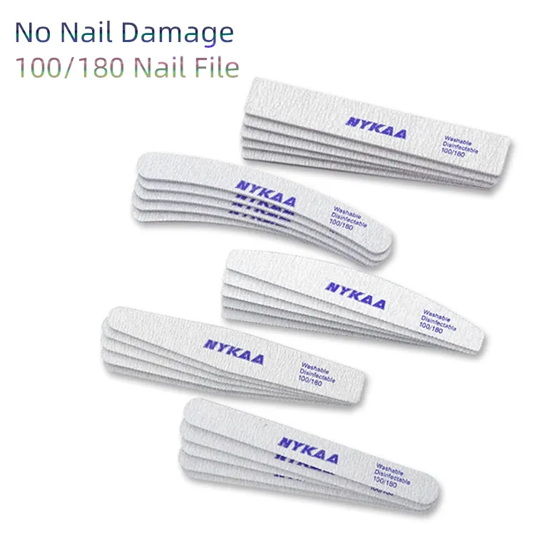NYKAA Soft Sponge Nail File 100 180 Grit Professional Double Sided Nail File 100 180