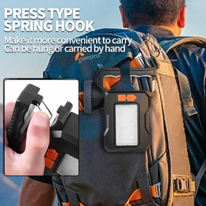 Commercio all'ingrosso della fabbrica portatile torcia elettrica solare tipo C ricaricabili campeggio lanterne impermeabili Multi funzione luci di lavoro - Product Image 6