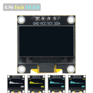 White OLED LCD <strong>LED</strong> Display Module 0.96&quot; 0.96 Inch <strong>I2C</strong> IIC Serial 12864 128*64 3V~ 5V DC SPI Serial Module for <strong>Arduino</strong>