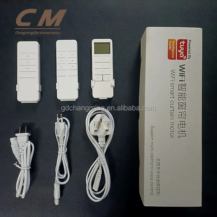 CM Marca Cortina Motor Com RS485/RF433/Wifi/Zigbee/Controle Remoto Cortina Elétrica Smart Home Abridor de Cortina Automático