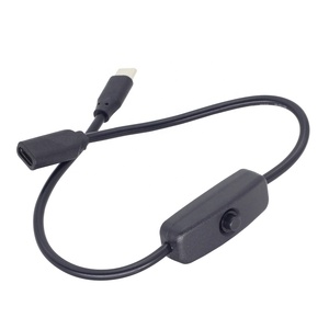 USB C Kabel mit EIN Aus Schalter für Raspberry Pi 4B USB-C männlich zu weiblich mit Druckknopf Stromkabel - Product Image 1