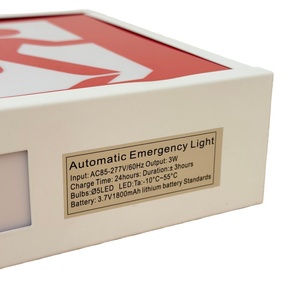 Witte LED metalen nooduitgangbord met 3W output, IP30-geclassificeerd, met neerwaartse pijl voor nooduitgangen - Product Image 5
