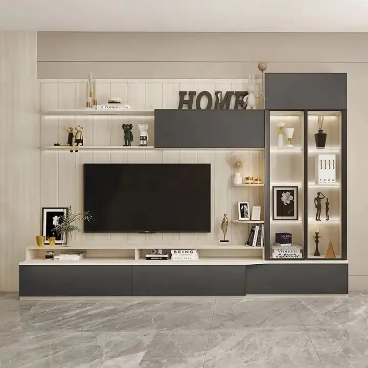 BFP One Stop Personnalisation de l'ensemble de la maison Meuble TV Stand Home Wall Unit Meuble Tv Stand avec armoire