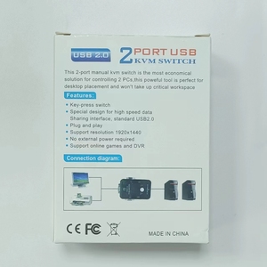 厂家直销二合一KVM USB2.0 2端口交换机 - Product Image 5