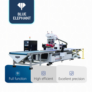 Macchina per nidificazione della produzione di mobili Cnc 4 * 8ft ATC 1325 elefante blu con piattaforma di carico e scarico automatica
