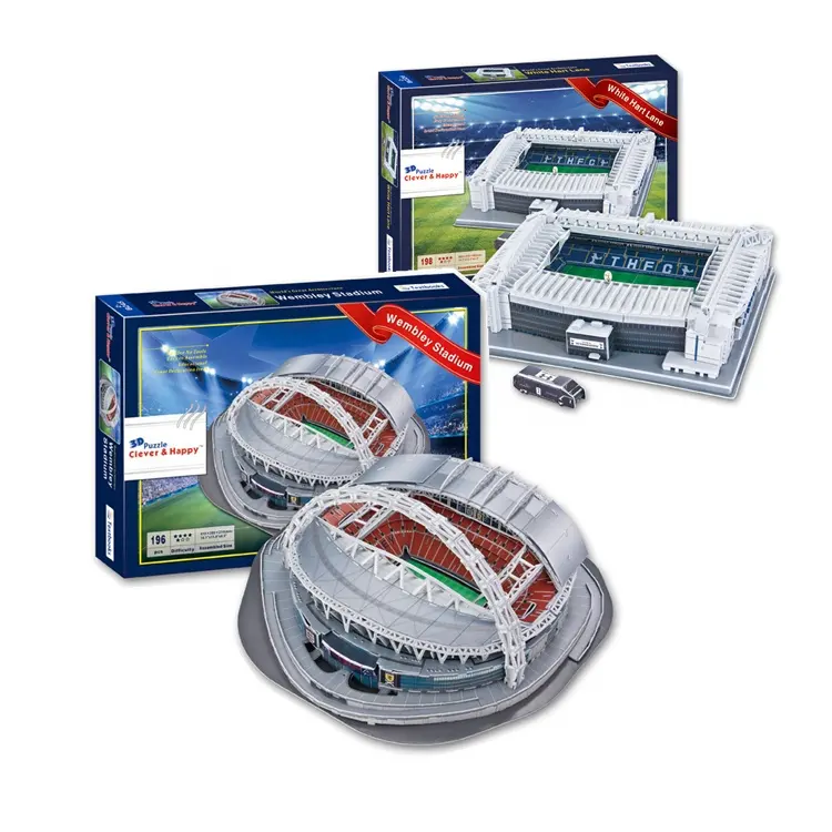Rompecabezas 3D de estadio de fútbol, rompecabezas de varios diseños